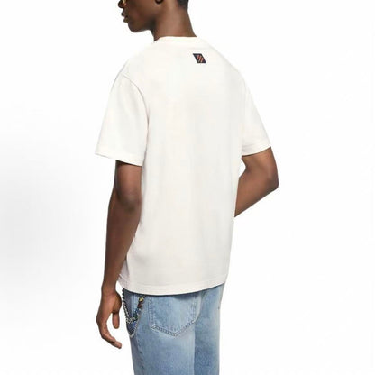 LOUIS VUITTON SS25 Spring Men's Collection - Printed Round-neck Short-sleeved T-shirt - Men's Style - White