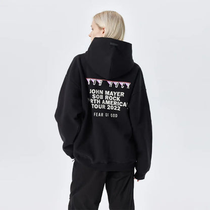 FOG FEAR OF GOD mainline band hoodie casual oversize sweatshirt black