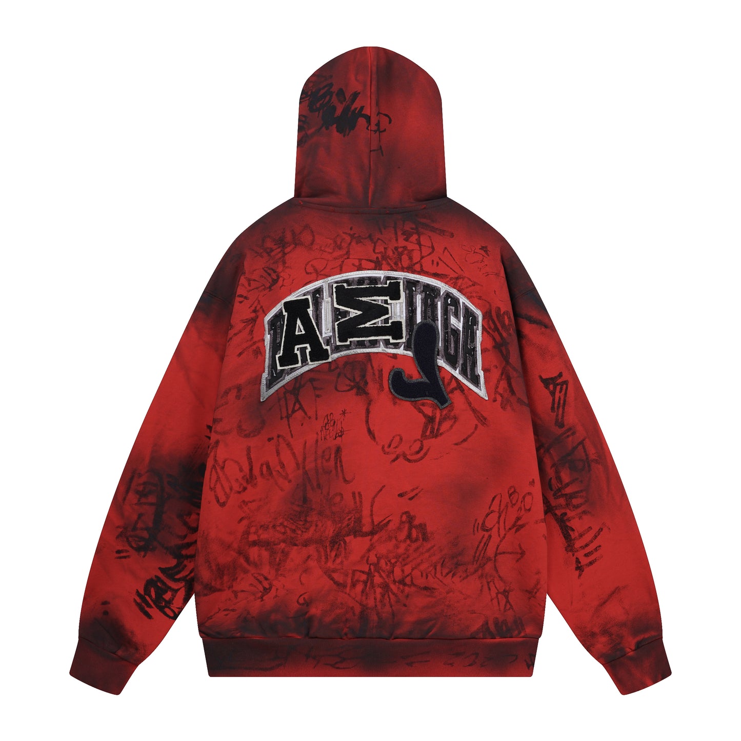 Balenciga jointly  MUFC logo hoodie BL238079 red