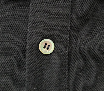DIOR CD ICON POLO SHIRT BLACK COTTON PIQUÉ – DOT026