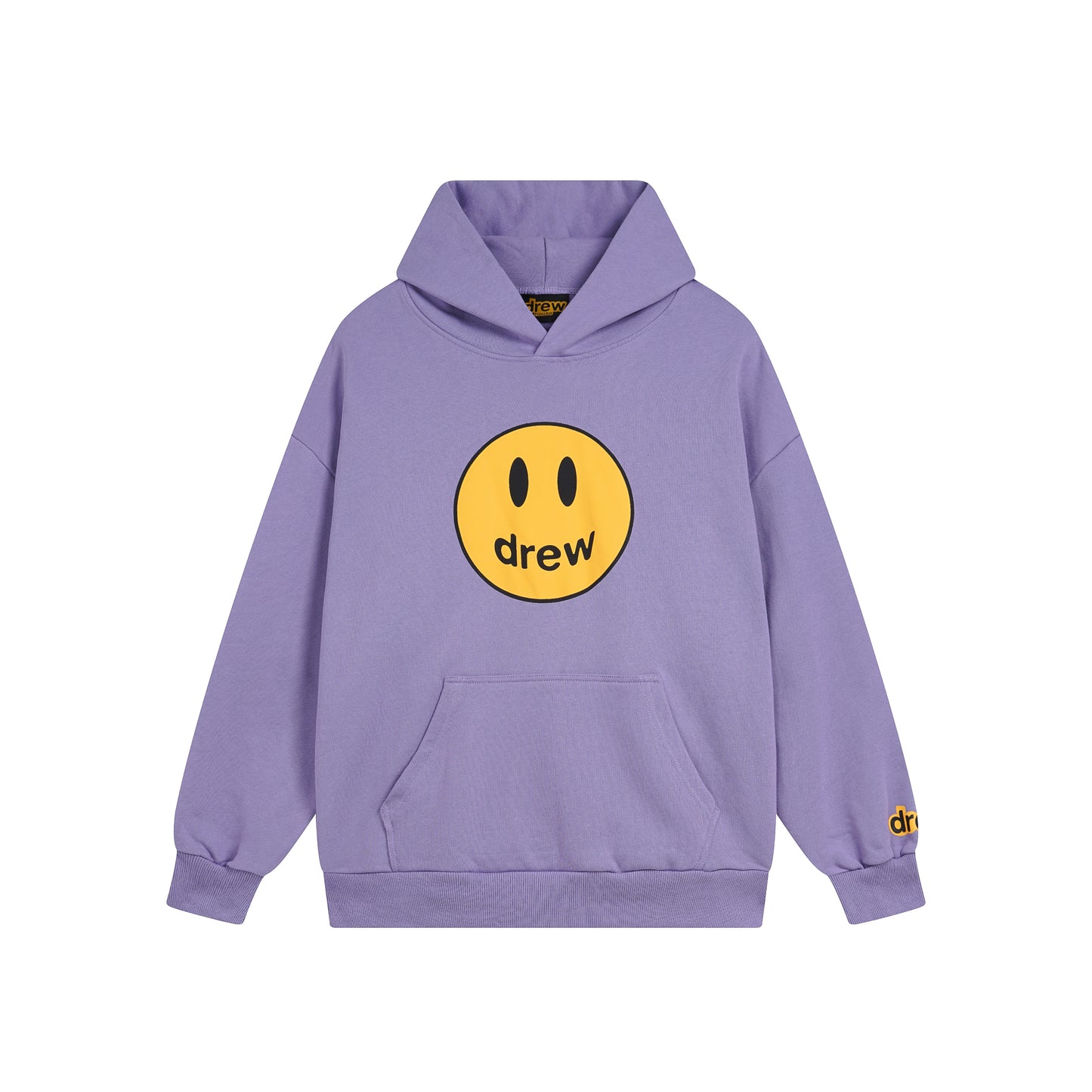 Drew House Smiley Face Series Mascot Navy Smiley Face Hooded Fleece Sweatshirt Winter Unisex Navy Blue