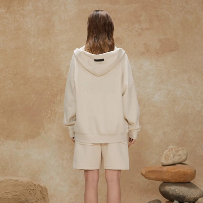 FOG FEAR OF GOD 22 double-line cardigan jacket ESSENTIALS casual loose hooded sweatshirt
