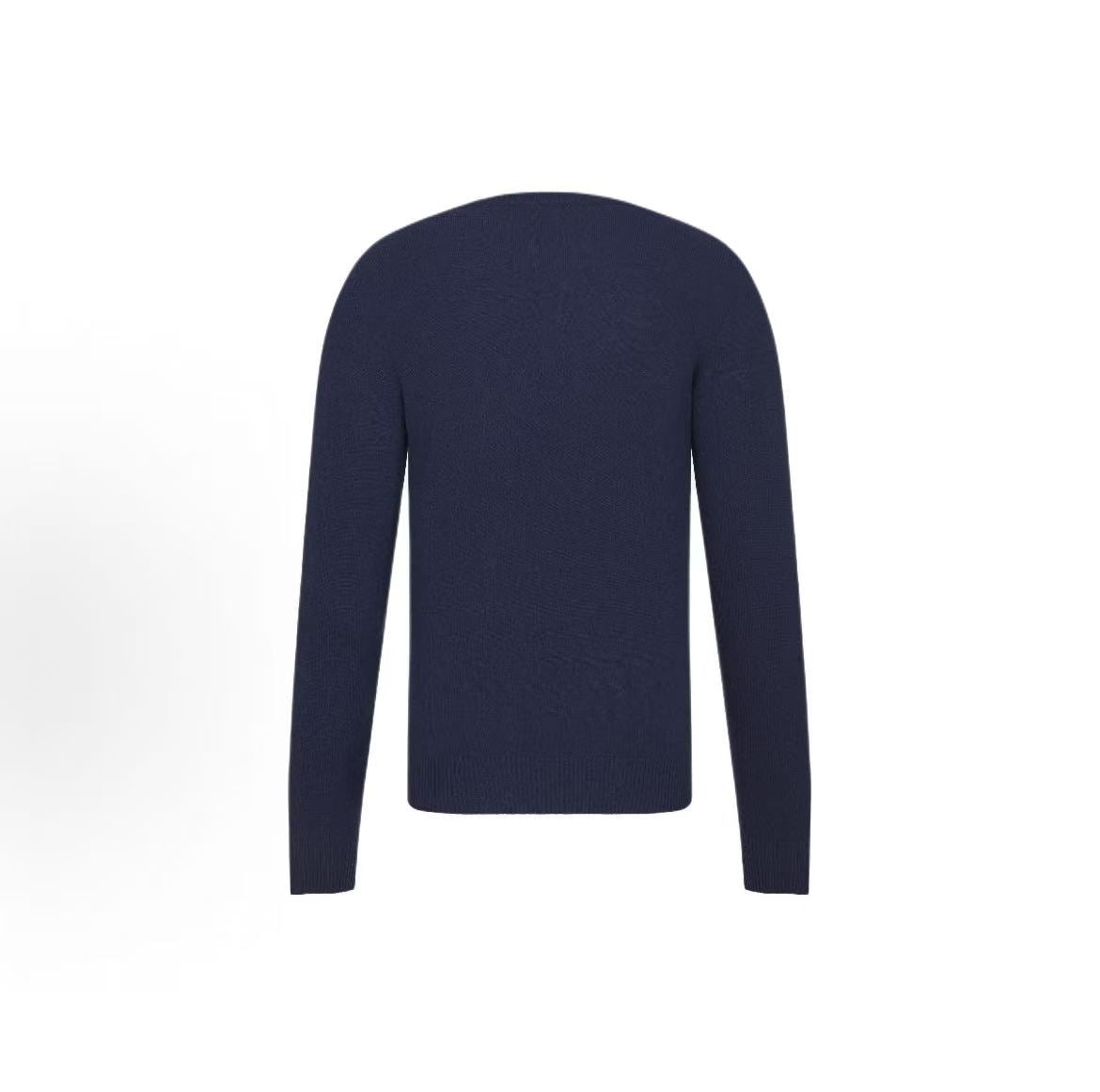 DIOR (Dior) SS24 Letter Logo Printed Roundneck Pullover Long Sleeve Knit Shirt for Men