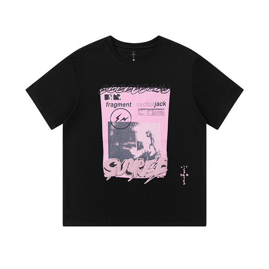Travis Scott Cactus Jack ×Fragment Print Tee