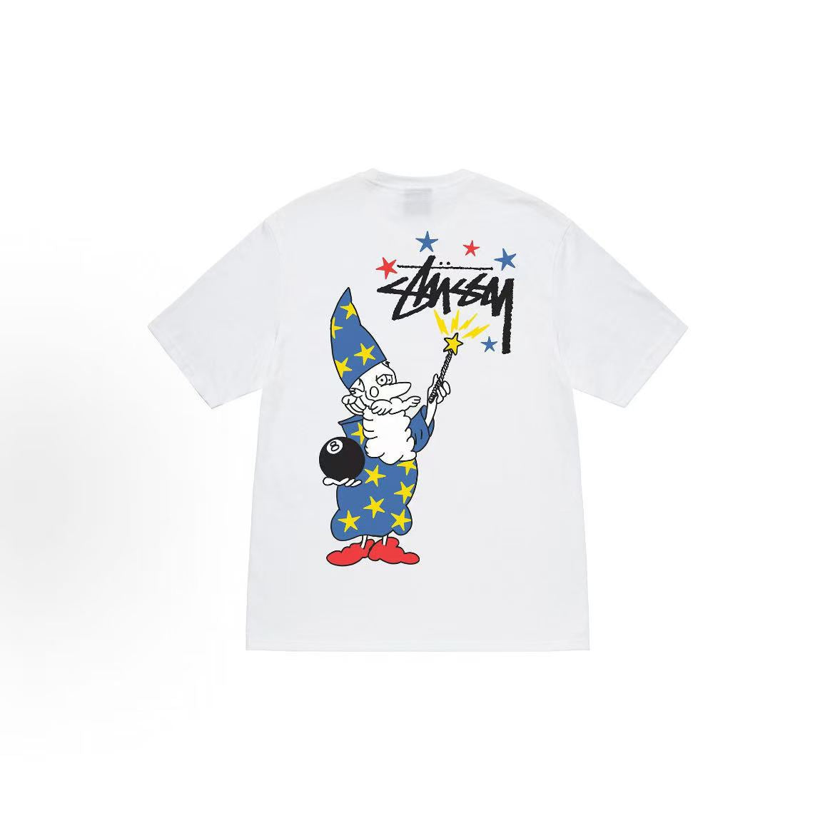 Stussy Magician Pattern Printed Round-neck T-shirt (Same style for both men and women) - Couple's Edition