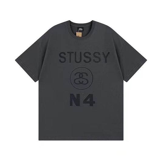 STUSSY No.4 Pigment Dyed Tee In Grey