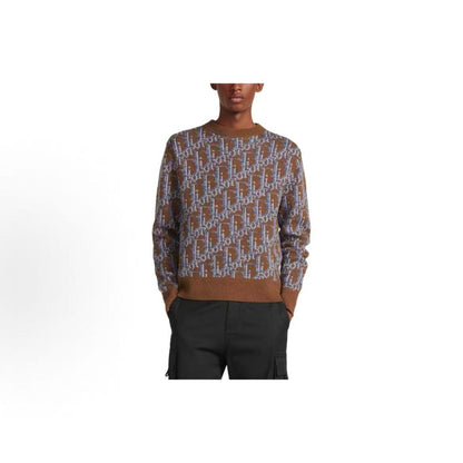 DIOR (Dior) Letter Embroidery Round-neck Pullover Long-sleeved Sweater for Men