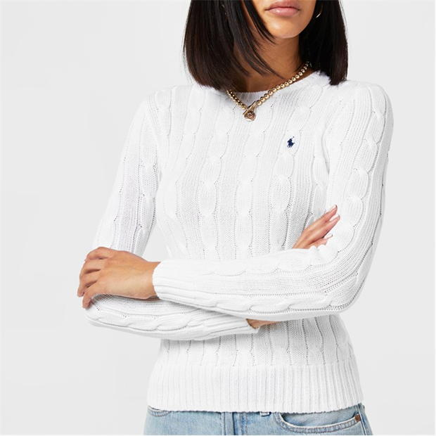 Ralph Lauren Julianna Crewneck Sweater White
