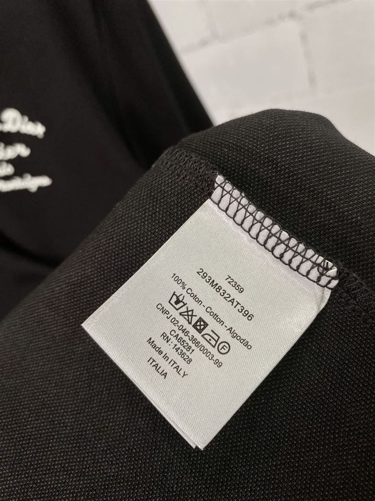 ‘CHRISTIAN DIOR ATELIER’ POLO SHIRT BLACK COTTON PIQUÉ – DOT018