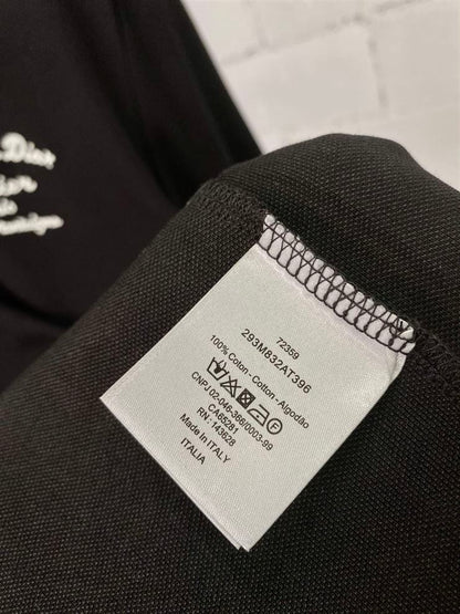 ‘CHRISTIAN DIOR ATELIER’ POLO SHIRT BLACK COTTON PIQUÉ – DOT018