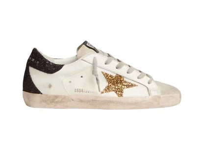 GOLDEN GOOSE حذاء سوبر ستار باللون الذهبي