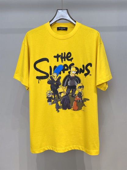 BALENCIAGA MEN’S THE SIMPSONS TM &  20TH TELEVISION T-SHIRT OVERSIZED IN YELLOW – BAS007