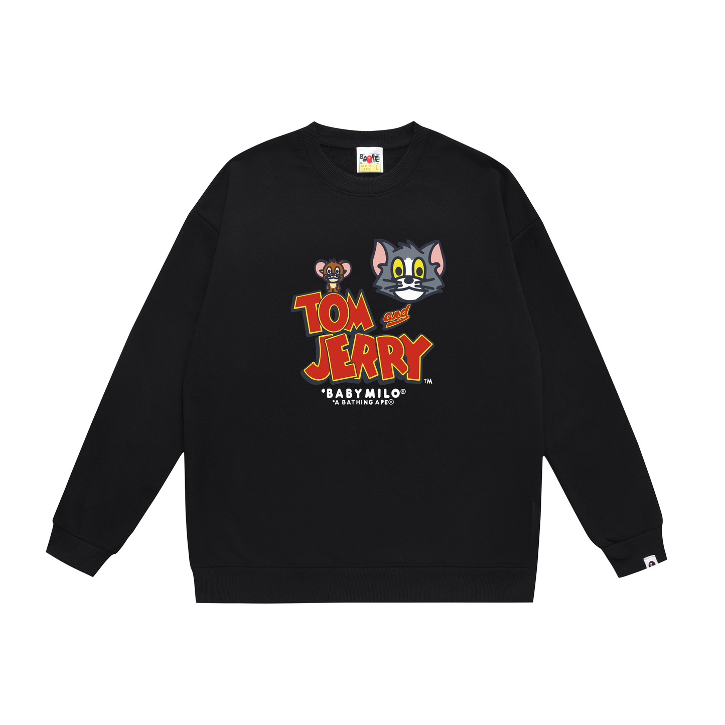 A Bathing Ape Tom And Jerry Print Hoodie Black