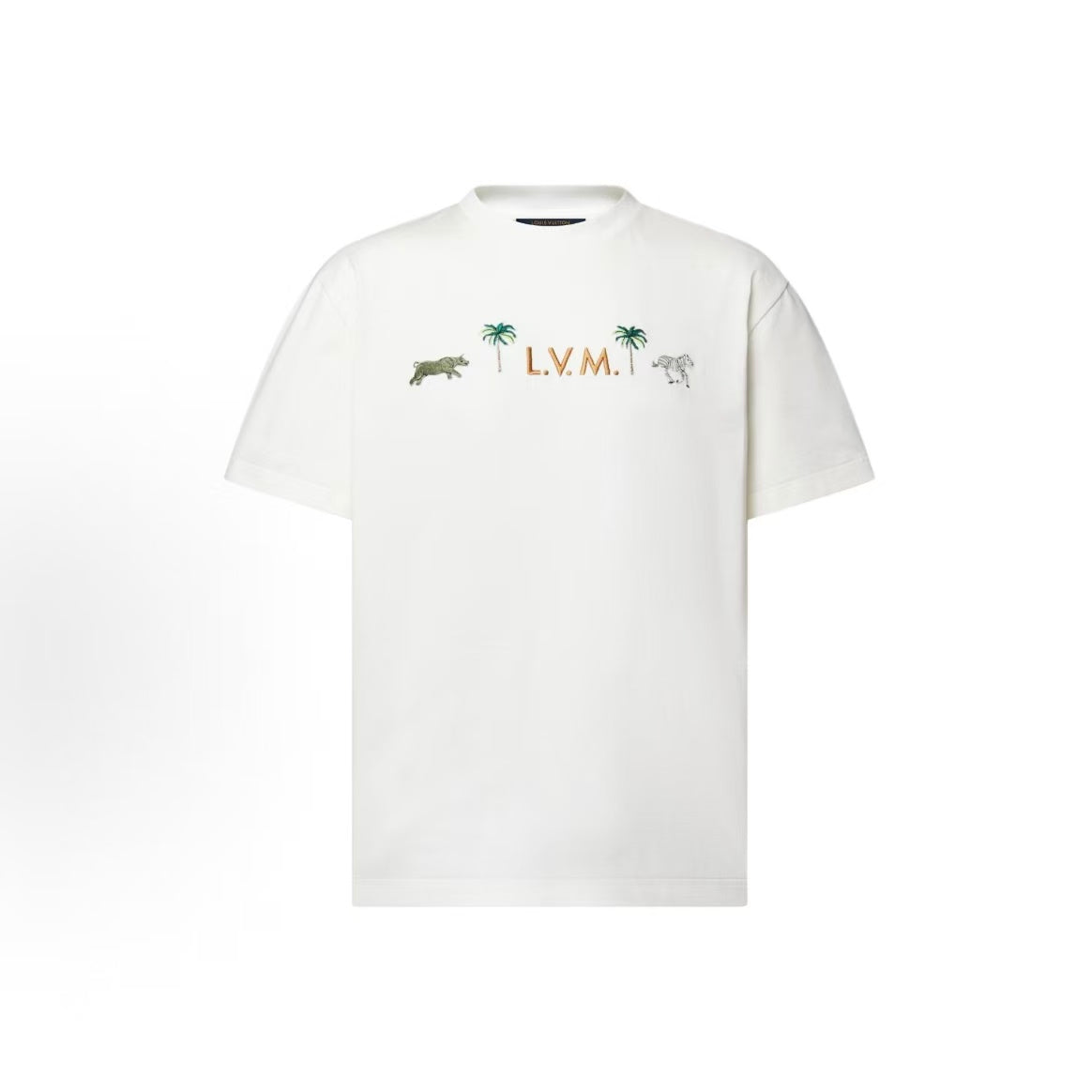 LOUIS VUITTON × The Darjeeling Limited SS26 Spring/Summer Collection Round-neck Shirt Embroidered Short-Sleeved T-Shirt Men's Style