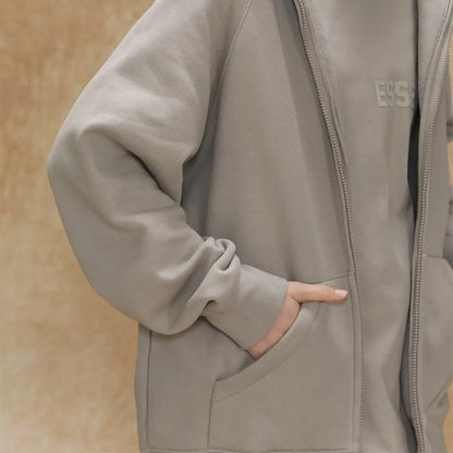 FOG FEAR OF GOD 22 double-line cardigan jacket ESSENTIALS casual loose hooded sweatshirt