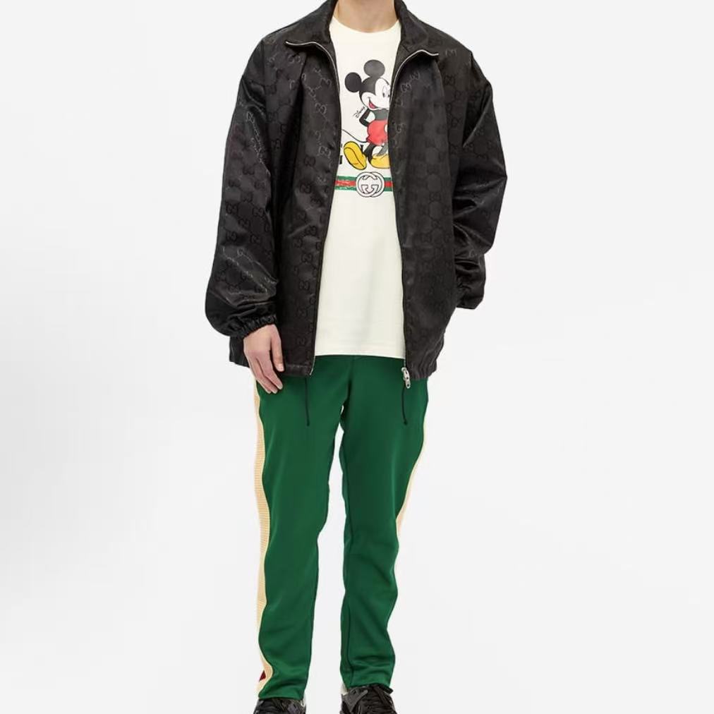 GUCCI x Disney 2020 Fall/Winter Collection: Mickey Print Loose Round-neck Short-sleeved T-Shirt (For Both Men and Women) - White