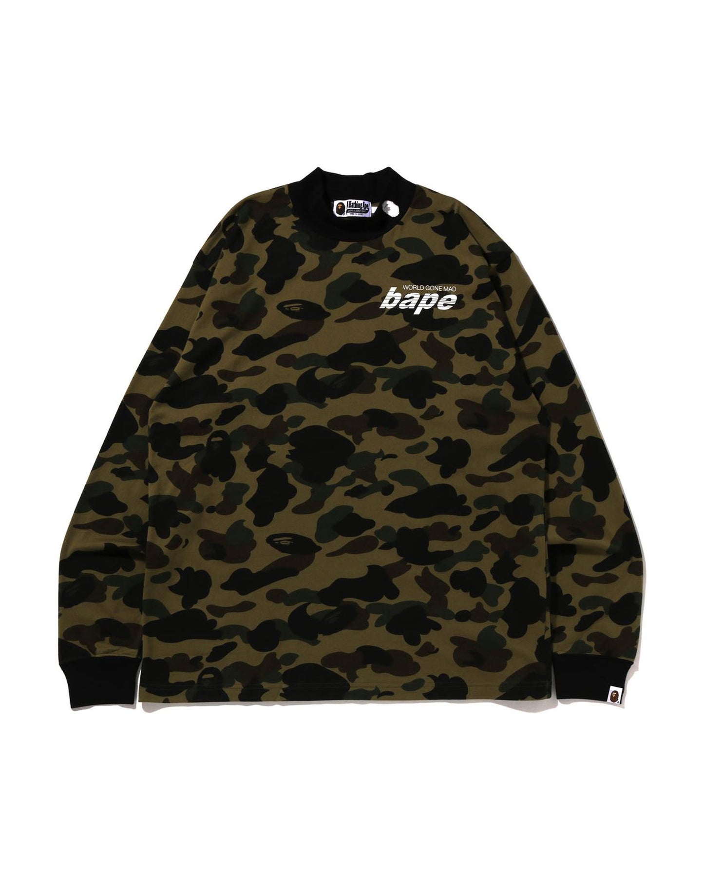 A Bathing Ape 1st Camo Mock Neck Relaxed Fit L/S Tee