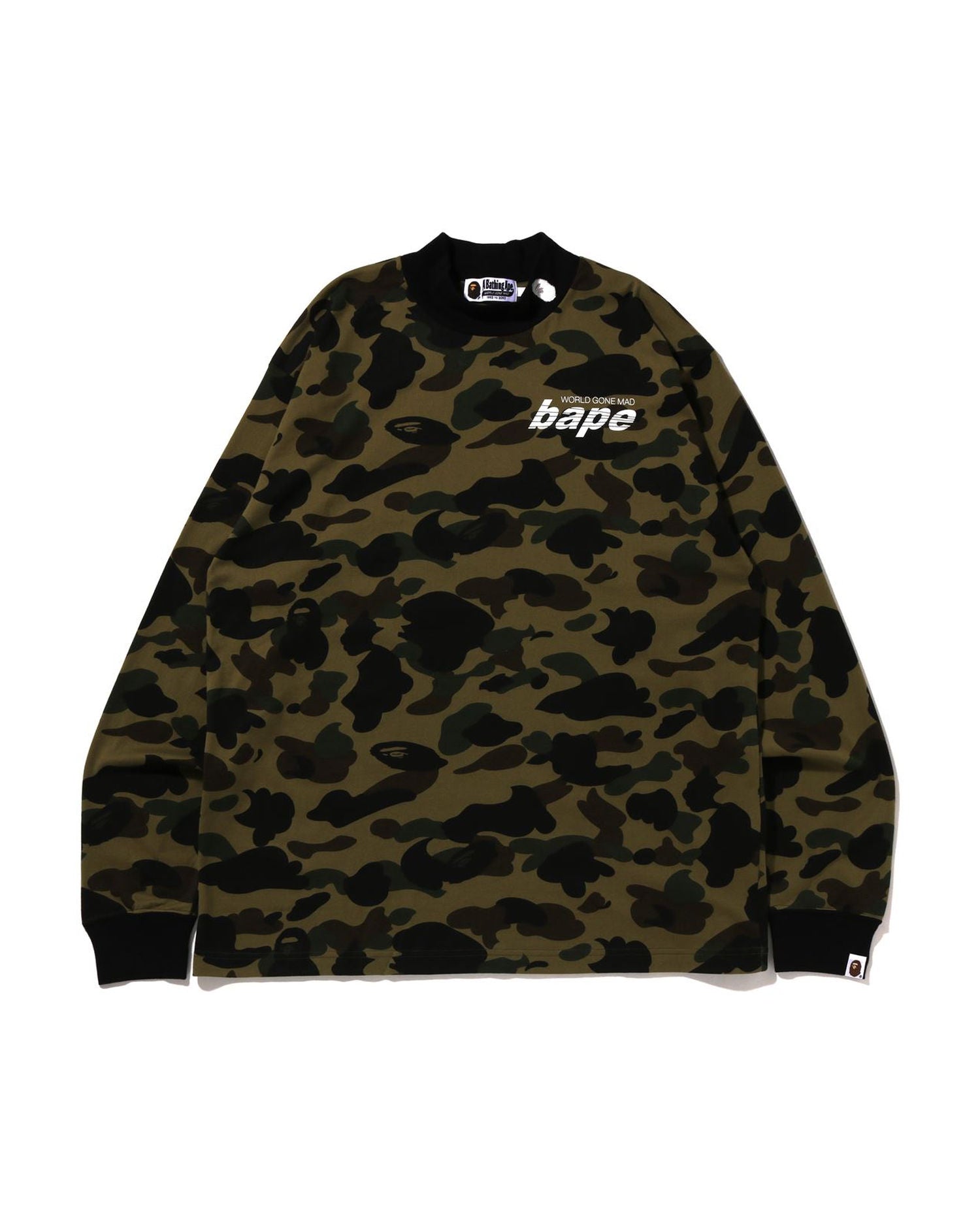 A Bathing Ape 1st Camo Mock Neck Relaxed Fit L/S Tee