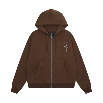 Travis Scott YUP Logo Hoodie Brown
