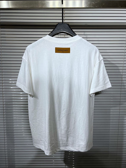 LOUIS VUITTON PRINTED FLOWER DROP SHOULDERS TEE – LVTS008