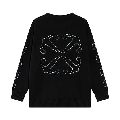 OFF WHITE ANCHOR ARROW CREW NECK HOODIE