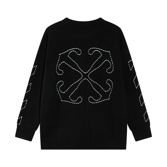 OFF WHITE ANCHOR ARROW CREW NECK HOODIE