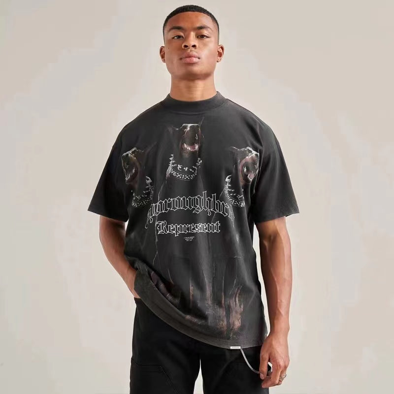 REPRESENT  DOG CREW BLACK TEE