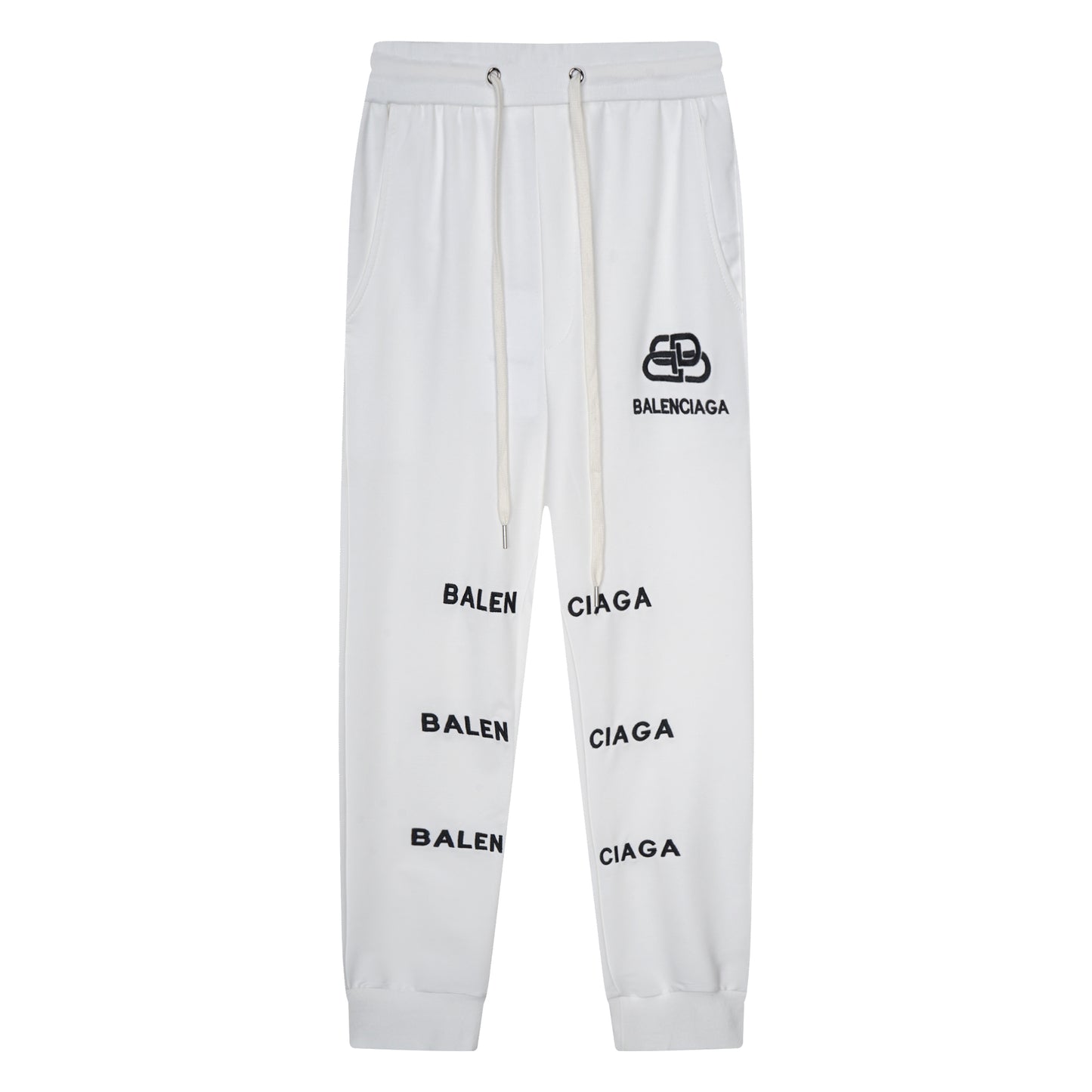 Balenciga logo pant SF669 white