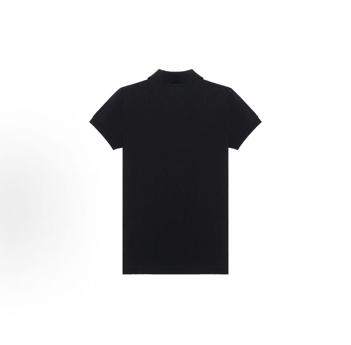 Ralph Lauren FW22 Solid-color Casual Straight-Tee Short-Sleeved Polo Shirt - Slim Fit - Women's - Black