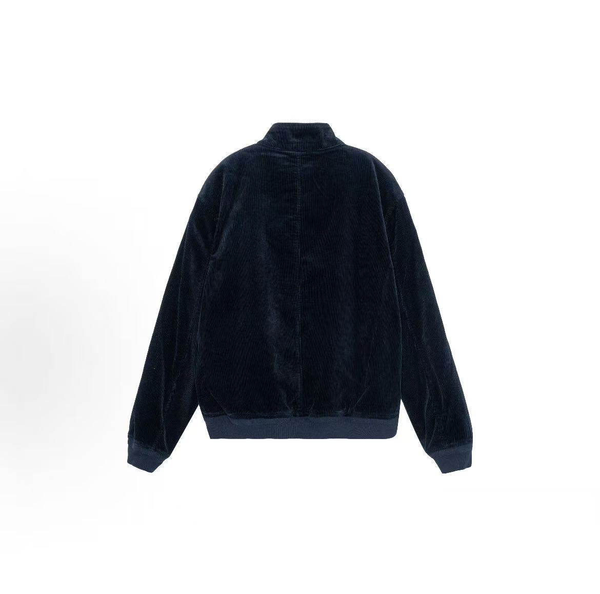 Ralph Lauren Small Spur Embroidered Solid Cotton Long-Sleeved Zip-Up Jacket for Men - Aviation Navy Blue