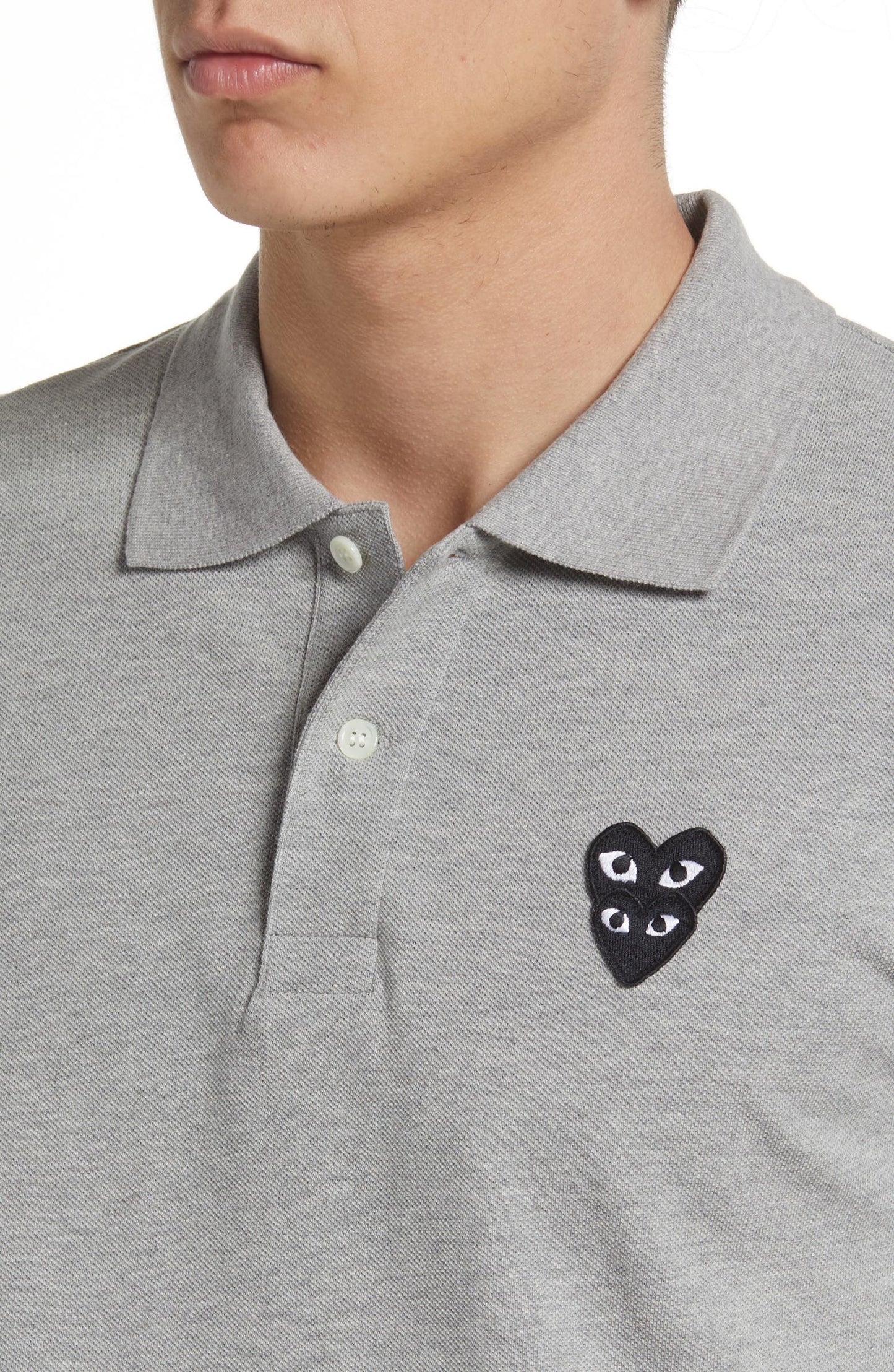 Men's Double Heart Pique Polo