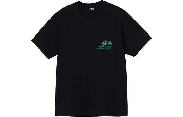 STUSSY  FACE PRINT TEE BLACK