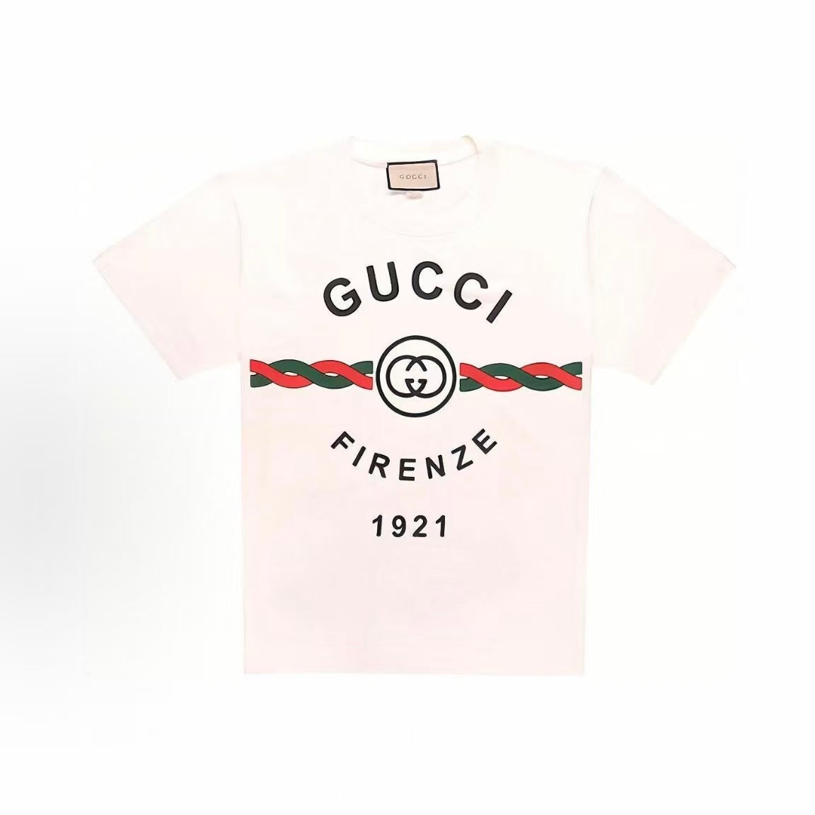 GUCCI (Gucci) 2022 Spring Collection - Gucci Lido Collection - Plain Knit Short-Sleeved T-Shirt for Men - White