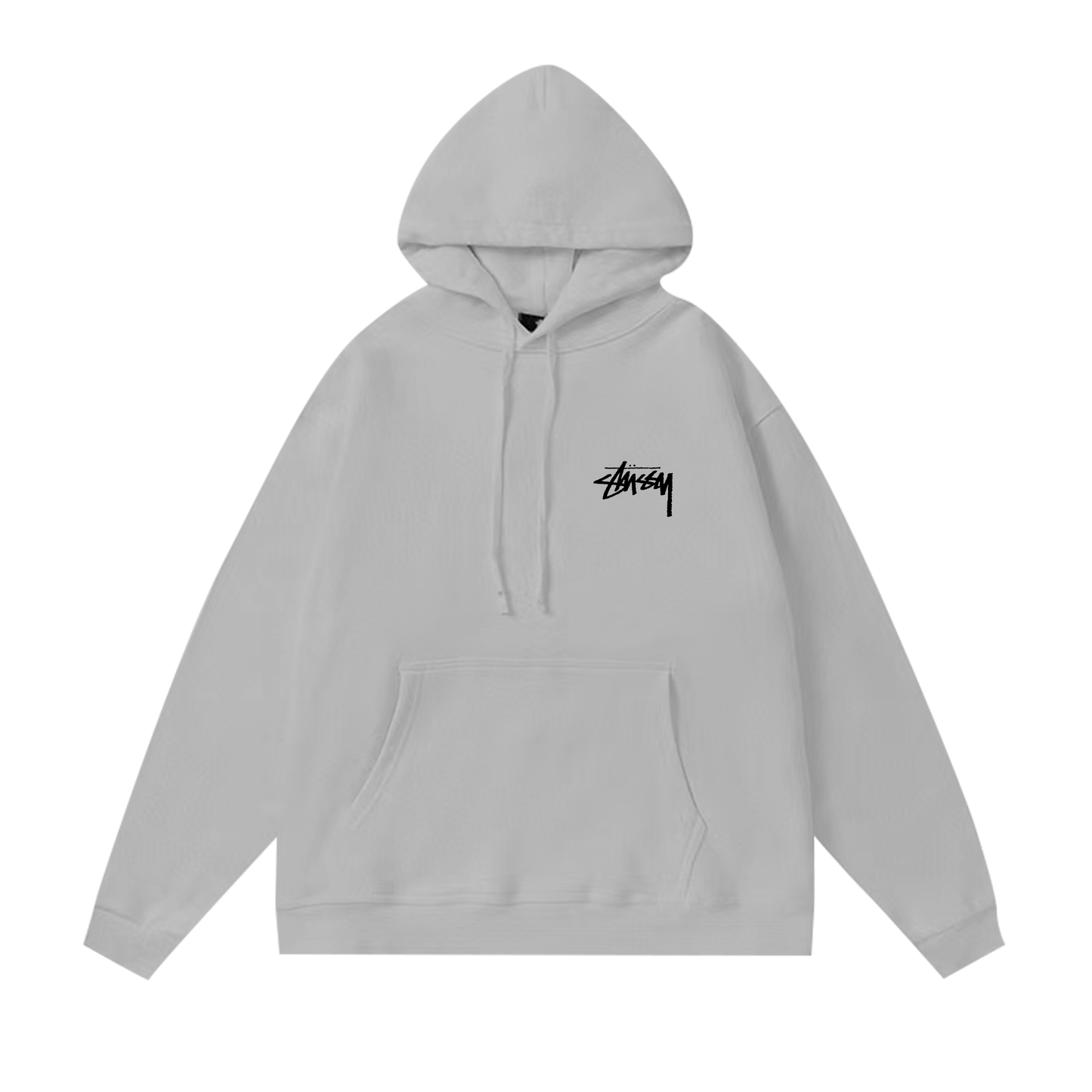 STUSSY CAT PRINT HOODIE GREY