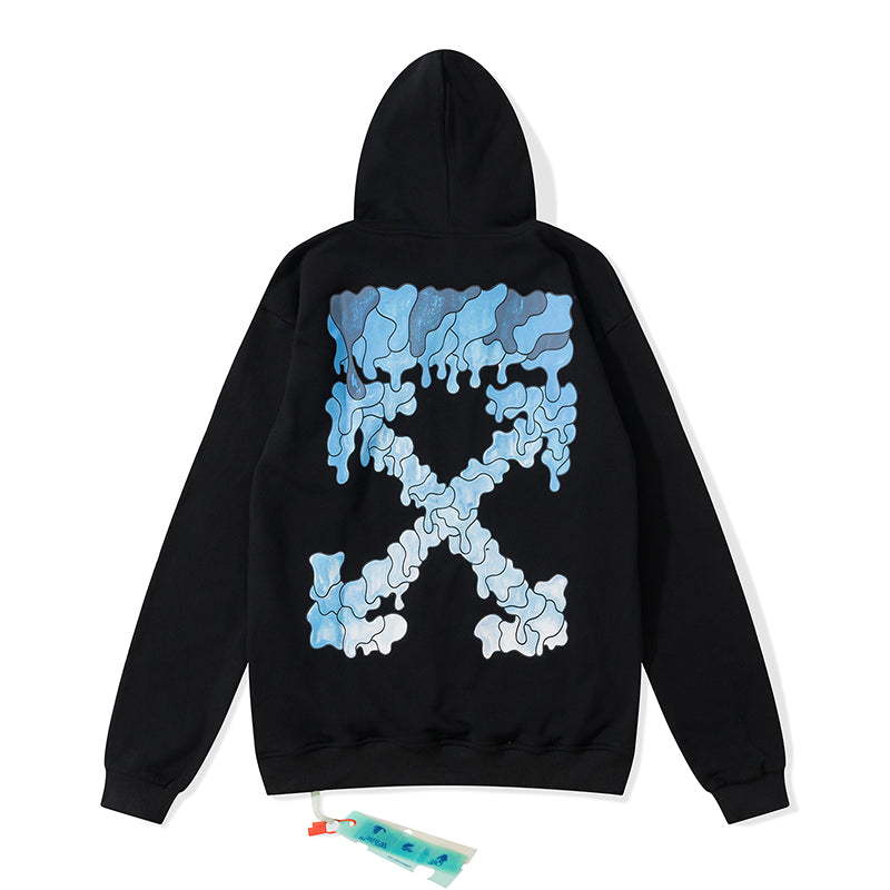 Off-White dissolve arrow hooded sweater black/blue