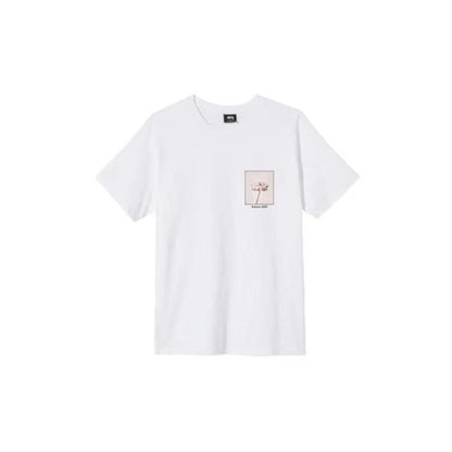 STUSSY CHRYSANTHEMUM PRINT TEE WHITE