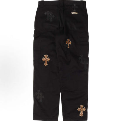 Chrome Hearts Cross Patch Knee Pads Overalls men's and women's versions are the same.