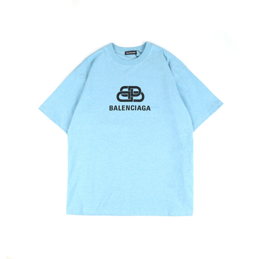 Balenciga logo tee haze blue