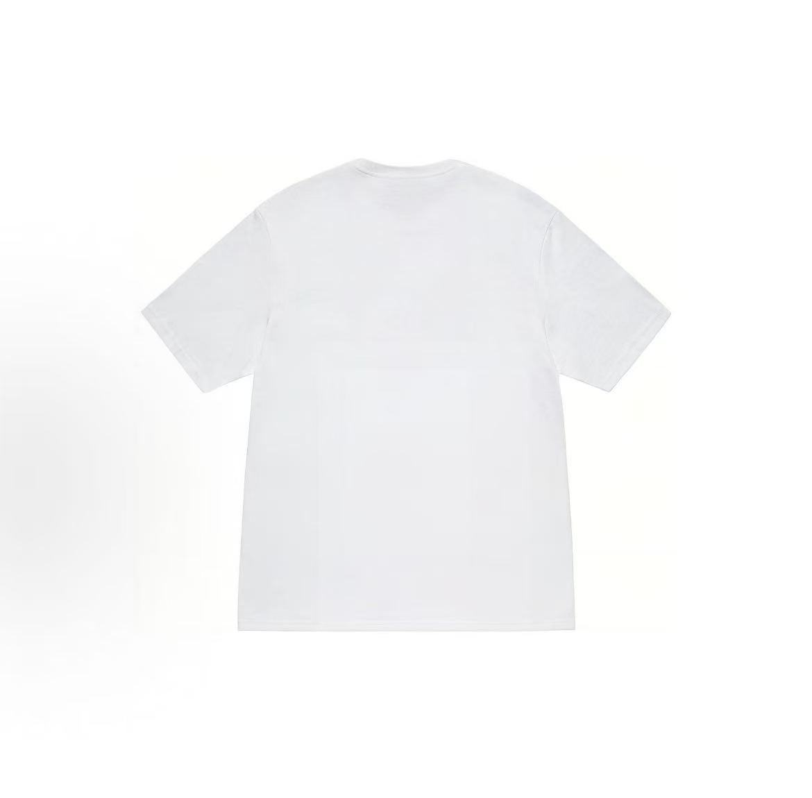 Stussy SS24 Front Chest Doberman Print Pattern Short-Sleeved American Retro T-Shirt (For Both Men and Women)