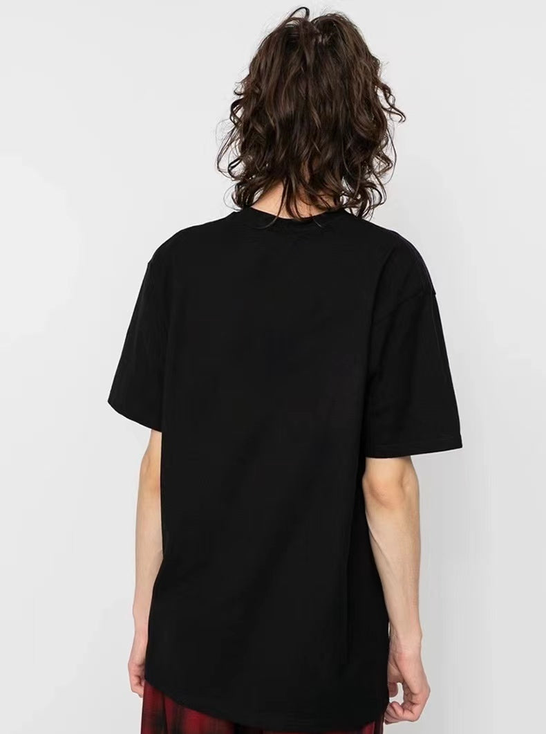 STUSSY  LOGO TEE BLACK