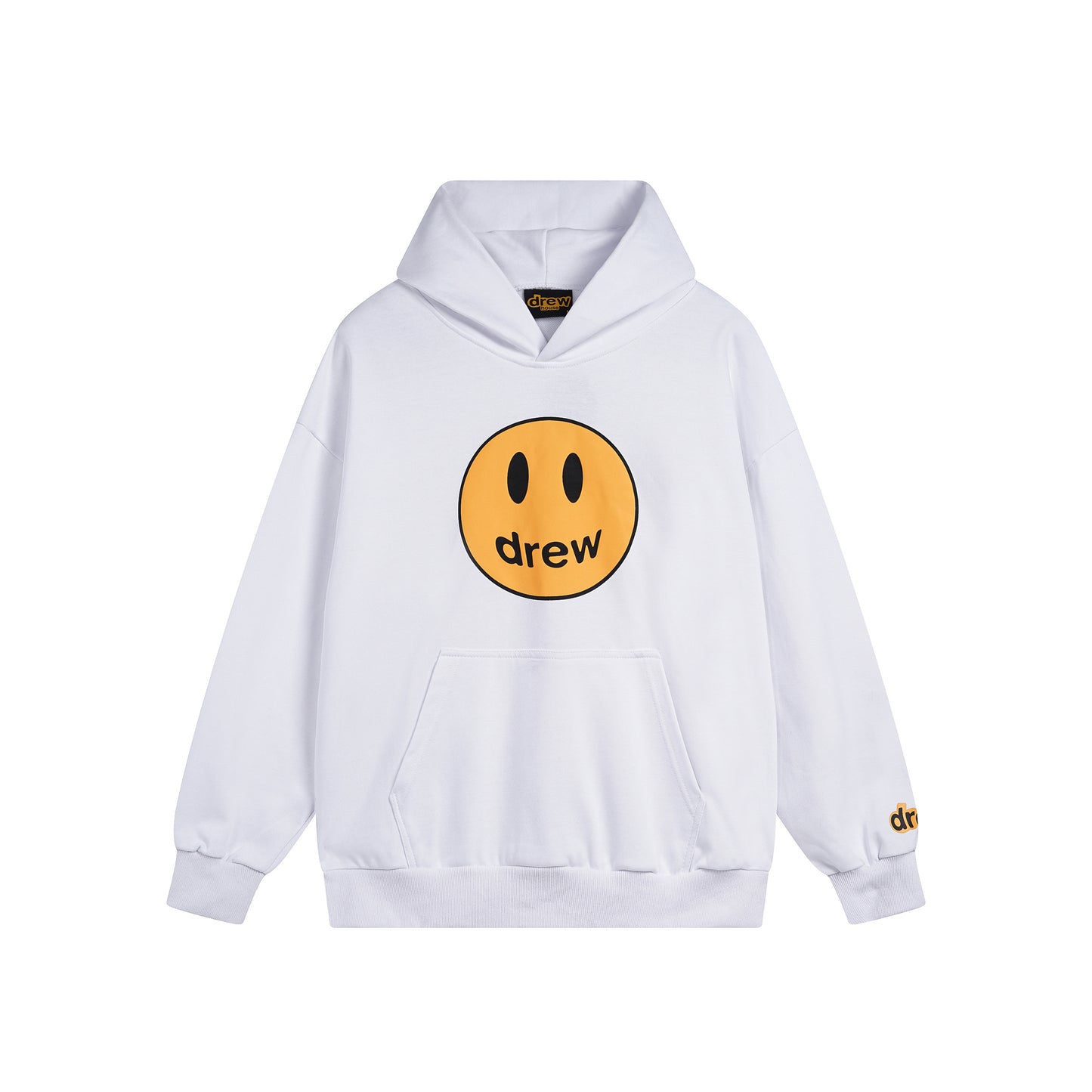 Drew House Smiley Face Series Mascot Navy Smiley Face Hooded Fleece Sweatshirt Winter Unisex Navy Blue