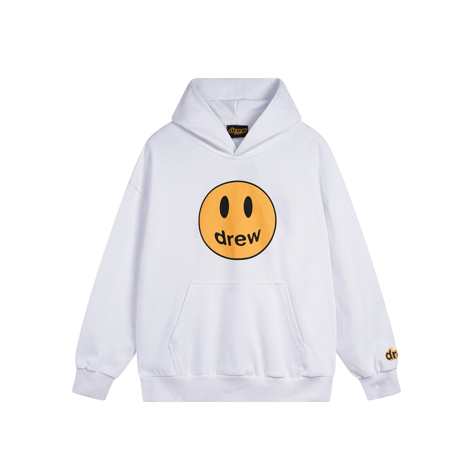 Drew House Smiley Face Series Mascot Navy Smiley Face Hooded Fleece Sweatshirt Winter Unisex Navy Blue