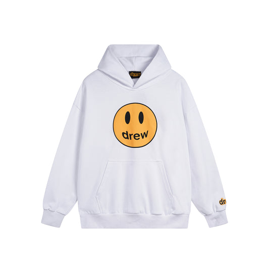 Drew House Smiley Face Series Mascot Navy Smiley Face Hooded Fleece Sweatshirt Winter Unisex Navy Blue