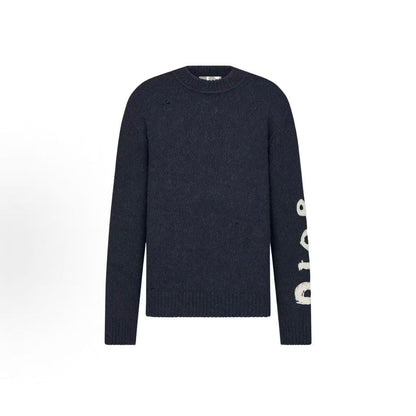DIOR (Dior) SS24 Letter Embroidery Round-neck Casual Long-sleeve Knit Shirt for Men