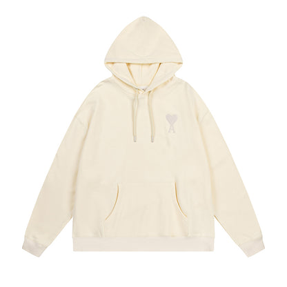AMI Classic Logo Hoodie Cream