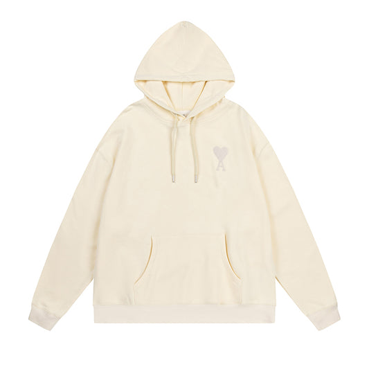 AMI Classic Logo Hoodie Cream