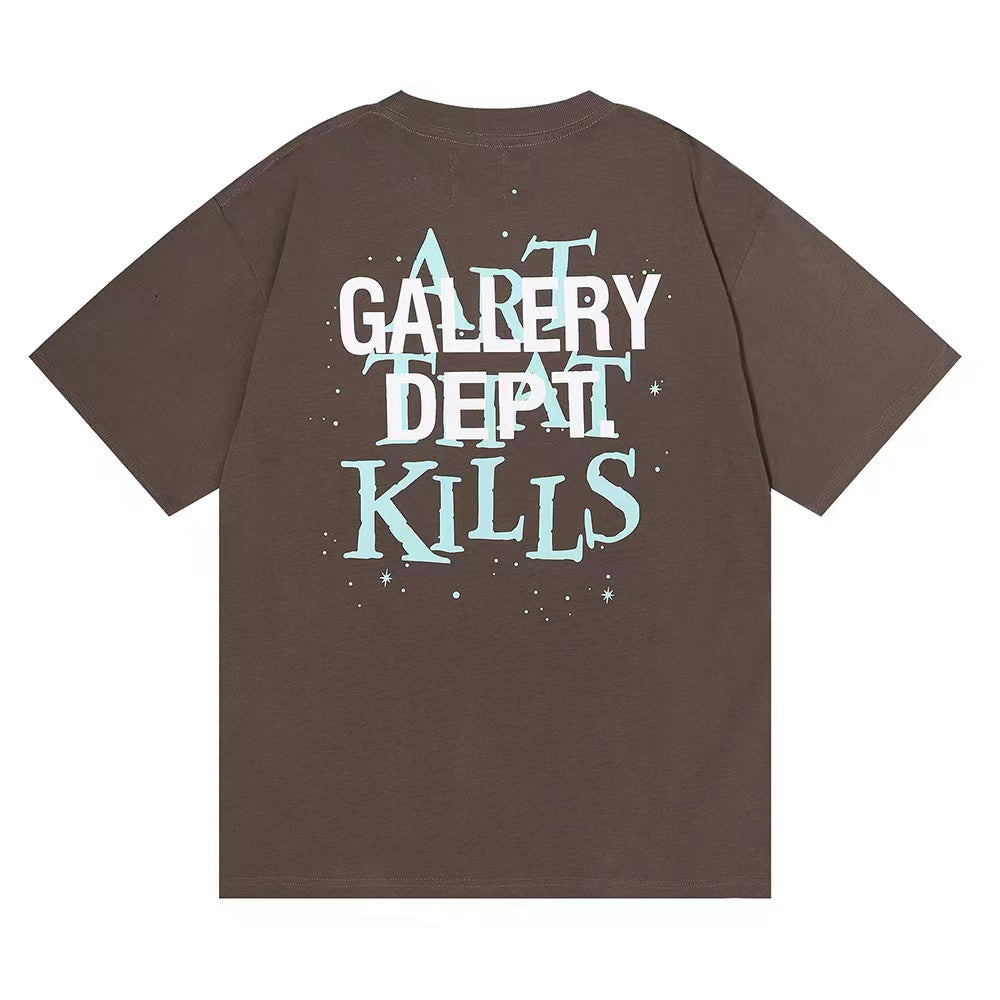 GALLERY DEPT Art That Kills Fashion Eyeball Print Cotton Tee In Gray