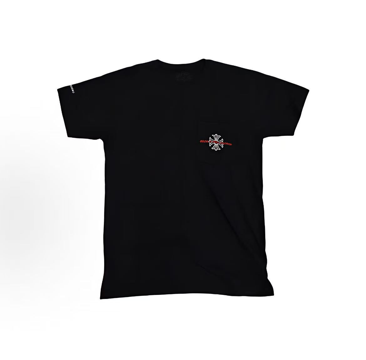Chrome Hearts SS22 Solid Skull Letter Logo Printed Round-neck Loose-Fitting Casual Short-Sleeved T-Shirt (For Both Men and Women) - Black