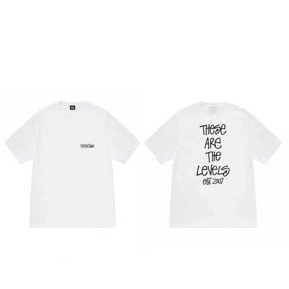 STUSSY HORIZONTAL LETTERS TEE WHITE