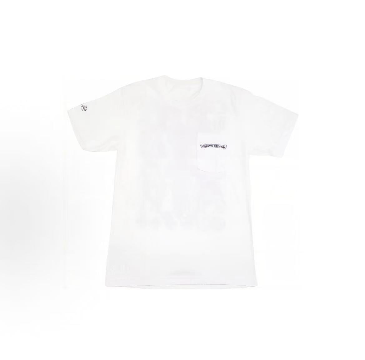 Chrome Hearts SS23 Pattern Printed Casual Round-neck Short-sleeved T-shirt for Women - White